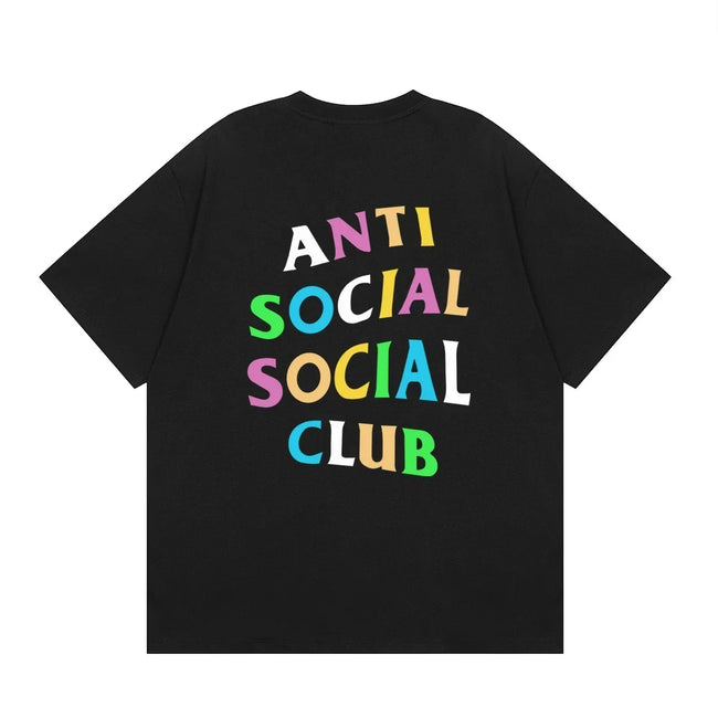 Anti Social Social Club Multi-Color Letters Logo T-Shirt - Black Hover Image