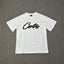 Corteiz Signature Script Logo White T-Shirt — Minimalist Graffiti-Style Branding on Classic Streetwear Tee