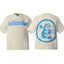 Hellstar Cream Blue Portrait Flame Graphic Tee