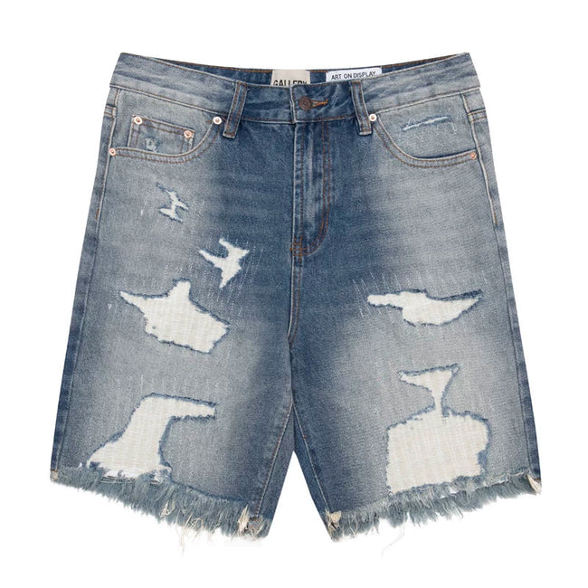 Gallery Dept. Heavy Distressed Ripped Denim Shorts Hover Image