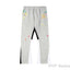 Gallery Dept. "DEPT. de la GALERIE" Paint Splatter Contrast Panel Sweatpants - Heather Grey