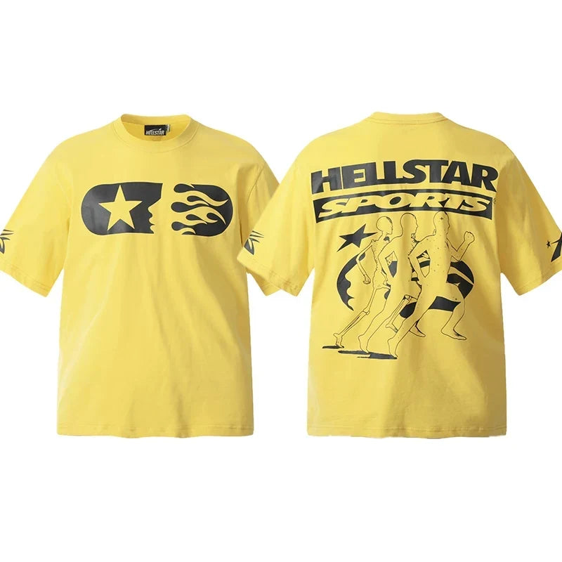 Hellstar Yellow Sports Star Graphic Tee