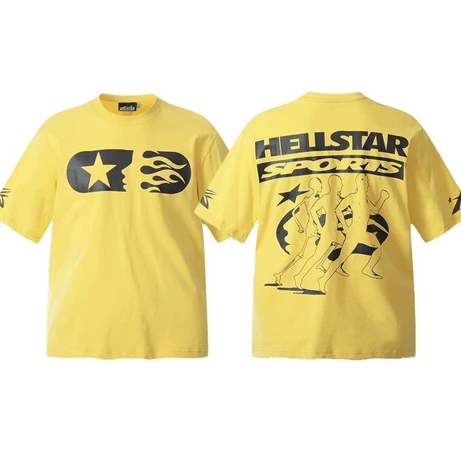 Hellstar Yellow Sports Star Graphic Tee Hover Image