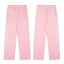 Pink Straight-Leg Sweatpants | Minimalist Streetwear Pants with Graphic Detail