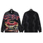 VALLEYDREAM Black Retro Eye Art Distressed Long Sleeve Graphic Tee