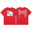 Revenge White Arch Logo & Photo Graphic Short Sleeve T-Shirt (Red)