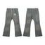 Hellstar Grey Distressed Flare Pants