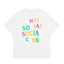 Anti Social Social Club Multi-Color Letters Logo T-Shirt - White