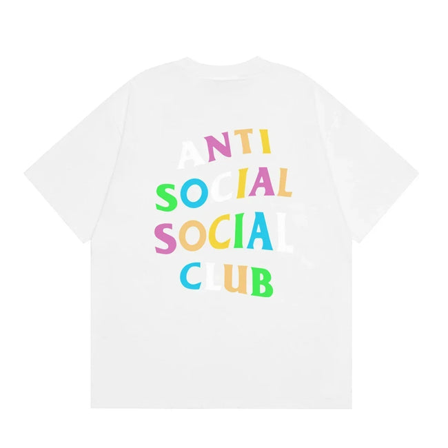Anti Social Social Club Multi-Color Letters Logo T-Shirt - White Hover Image