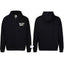 Gallery Dept Solid Black White Logo Full Zip Up Hoodie
