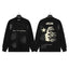 Hellstar Black Starry Sky Distressed Flame Long Sleeve Top