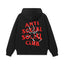 Anti Social Social Club Spider Red Logo Hoodie - Black