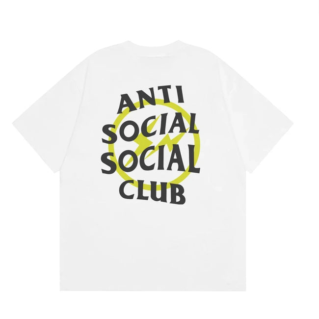 Anti Social Social Club Yellow Circle Logo T-Shirt - White/Black Hover Image