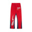 Gallery Dept. "DEPT." Tribal Star Graphic Contrast Panel Sweatpants - Red & Navy