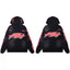 Hellstar Black Red Flame Zip Hoodie