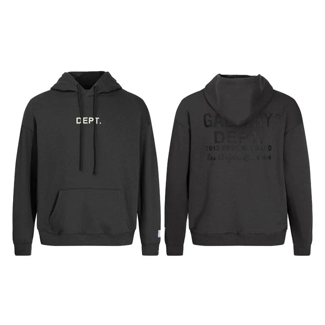 Gallery Dept. Black Logo Hoodie Hover Image