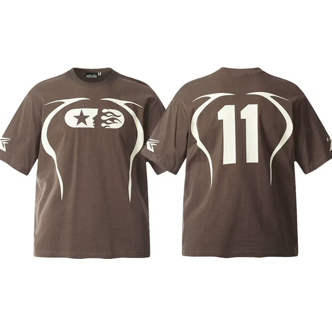 Hellstar Brown Number 11 Graphic Tee Hover Image