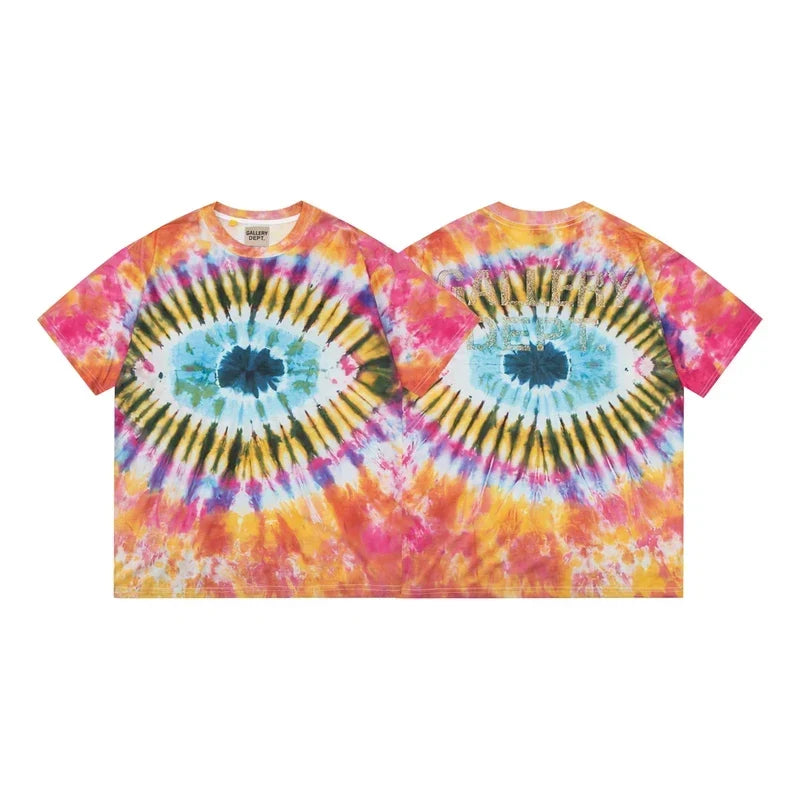 Gallery Dept. Rainbow Spiral Tie-Dye Short Sleeve T-Shirt - Multi