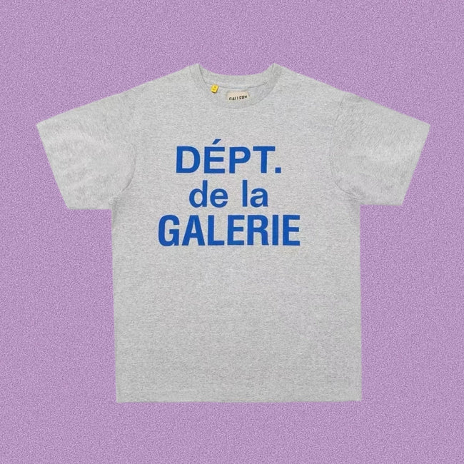 Gallery Dept. DÉPT. de la GALERIE Short Sleeve T-Shirt - Light Grey/Blue Hover Image