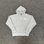 Light Grey Zip-Up Hoodie | Minimalist Streetwear Hoodie with Embroidered Logo Detail