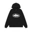 Black Vintage Graphic Hoodie – Oversized Streetwear Pullover Sweatshirt