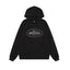 Black Vintage Graphic Hoodie – Minimalist Oversized Streetwear Pullover