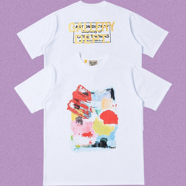 Gallery Dept. Abstract Art Collage Short Sleeve T-Shirt - White Hover Image