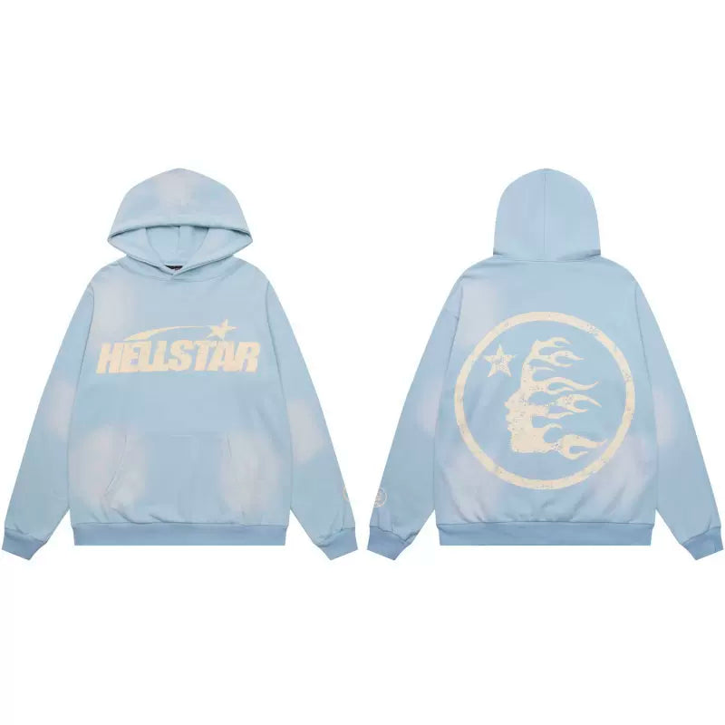Hellstar Light Blue Skull Hoodie