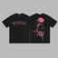 Revenge Pink Arch Logo & Pink Hat Portrait Graphic Short Sleeve T-Shirt