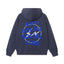 Anti Social Social Club Blue Lightning Circle Logo Hoodie - Navy Blue
