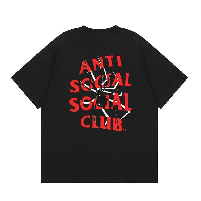 Anti Social Social Club Spider Red Logo T-Shirt - Black Hover Image