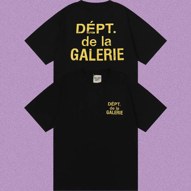 Gallery Dept. DÉPT. de la GALERIE Short Sleeve T-Shirt - Black/Yellow Hover Image