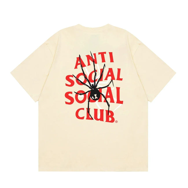 Anti Social Social Club Spider Red Logo T-Shirt - Cream Hover Image
