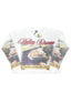 Valley Dream Vintage Graphic Waffle‑Knit Long‑Sleeve Top, Unisex White Y2K Streetwear Shirt