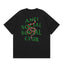 Anti Social Social Club Snake Green Logo T-Shirt - Black