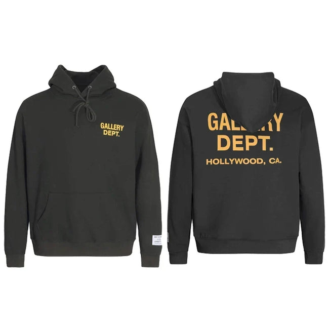 Gallery Dept. Yellow Logo Hoodie Hover Image