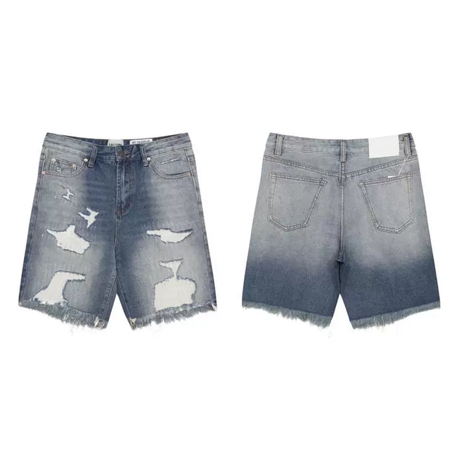 Gallery Dept. Heavy Distressed Ripped Denim Shorts Main Image