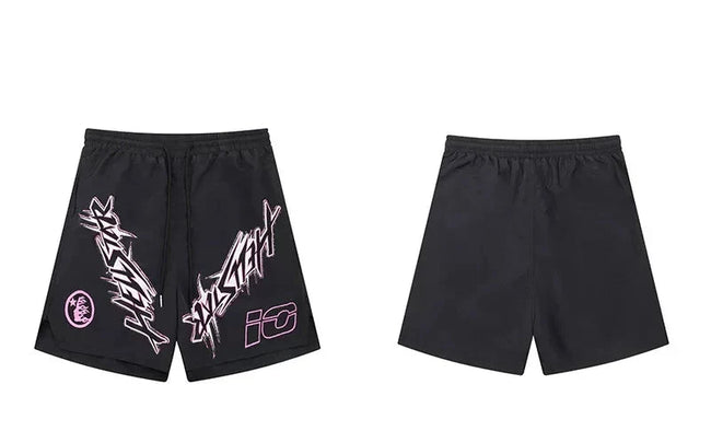 Hellstar Black Pink Print Shorts Hover Image