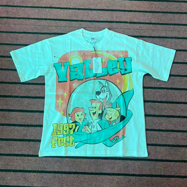 Valleydream Off White Retro Cartoon Character Collage Valley T-Shirt Hover Image
