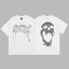 Revenge Arch Logo & Cracked Skull Graphic Short Sleeve T-Shirt White
