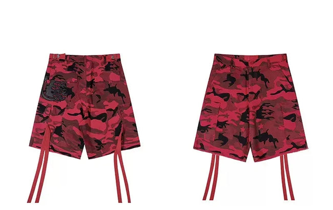 Hellstar Red Black Camo Shorts Hover Image