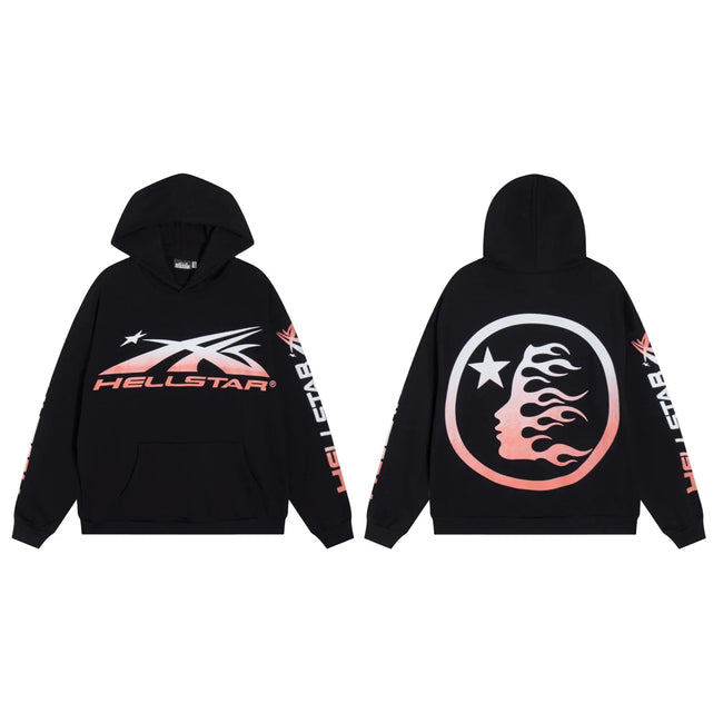 Hellstar Black Pink Gradient Hoodie Hover Image