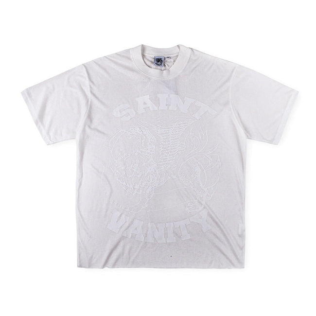 SAINT VANITY Winged Creature Graphic Short-Sleeve T-Shirt - White / Tonal White Hover Image