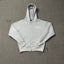 Grey Zip-Up Hoodie | Minimalist Streetwear Hoodie with Embroidered Logo Detail