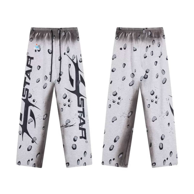 White Dotted Hellstar Flare Sweatpants Hover Image