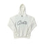 White Script Logo Hoodie – Oversized Streetwear Pullover Sweatshirt