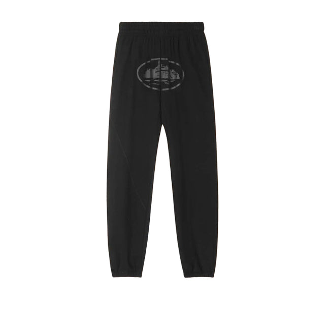 Black Vintage Graphic Sweatpants – Minimalist Streetwear Joggers Hover Image