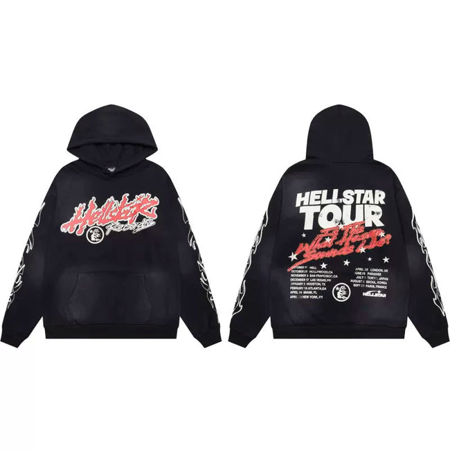 Hellstar Black HELLSTAR TOUR Hoodie Hover Image
