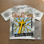 VALEFOREVER White Cross Lightning Valley 9FM Retro Graphic T-Shirt