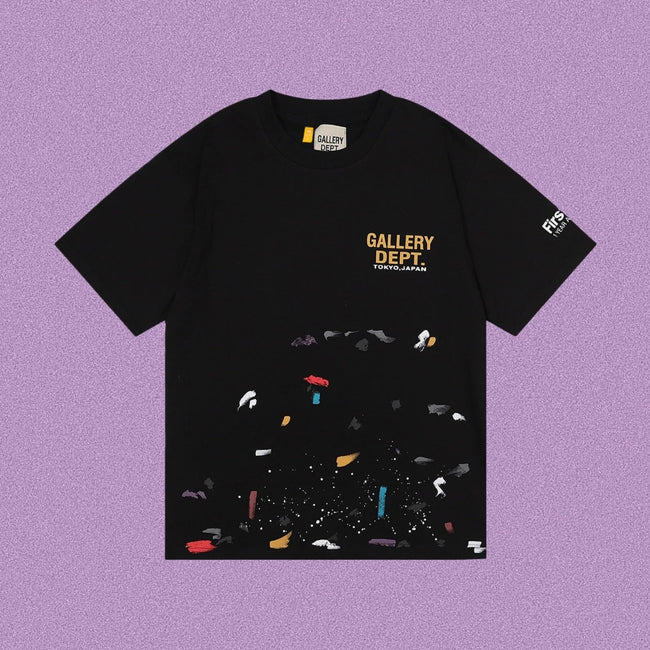 Gallery Dept. Paint Splatter Graphic Short Sleeve T-Shirt - Black Hover Image